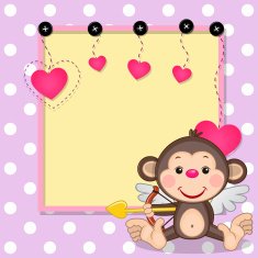 Cupid Monkey with frame N2