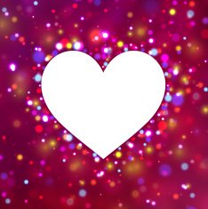 Heart shape with sparkles