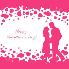 Couple and Valentines hearts