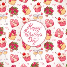 colorful card for Valentine's Day