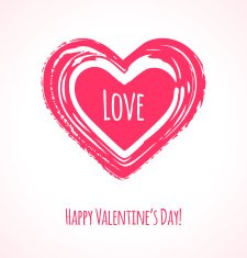 Grunge pink heart