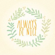 Beautiful hand drawn floral wreath with quote N4