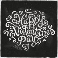 Happy Valentine&#039;s Day hand lettering N5