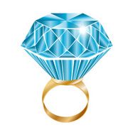 Shiny diamond ring vector illustration N2