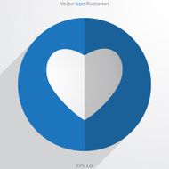 Vector heart web flat icon N2