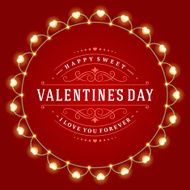 Happy Valentine&#039;s Day Glowing Decoration Light Bulbs N13