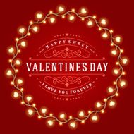 Happy Valentine&#039;s Day Glowing Decoration Light Bulbs N14