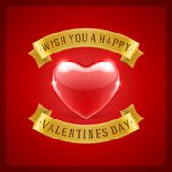 Happy Valentine&#039;s day Greeting Card and Heart N2