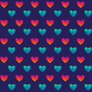 seamless pattern with geometric hearts
