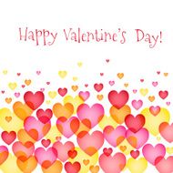 vector background with a simple multi-colored hearts on the day N8