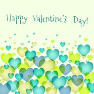 vector background with a simple multi-colored hearts on the day N9