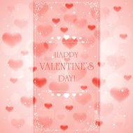 Pink Valentines background with hearts