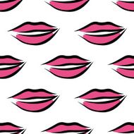 Sexy parted female lips seamless pattern