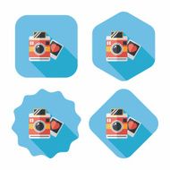 Valentine's Day photo flat icon with long shadow eps10 N20