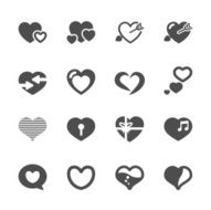 heart and valentine day icon set 2 vector eps10 N2