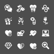 love and valentine icon set 5 vector eps10 N2