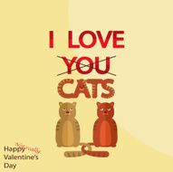 Holiday Postcard for ValentineÂs day in flat design N4