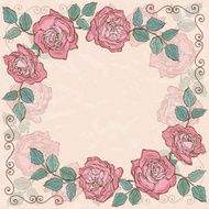 Frame with roses N5