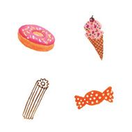 dessert drawing - doughnut ice-cream cone churro candy