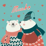 Couple of kissing bears