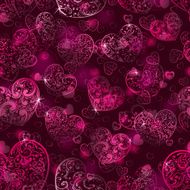 Seamless pattern of hearts N47