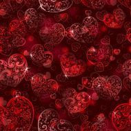 Seamless pattern of hearts N48