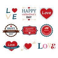 Set Of Happy Valentine&#039;s Day Elements