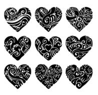 Vector Tribal hearts