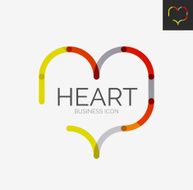 Minimal line design icon heart icon N6