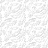 Seamless pattern with decorative feathers N15