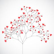 Abstract tree made with hearts N4