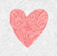 Valentine background wiht ornate heart N2