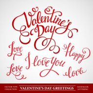 Typography Valentine&#039;s DayVector illustration