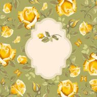 Retro flower card- roses