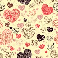 Seamless pattern of hearts N49