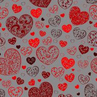 Seamless pattern of hearts N50