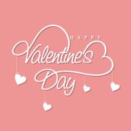 Beautiful text with hearts for Valentine&#039;s Day celebration