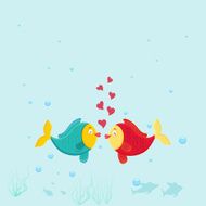 Happy Valentine&#039;s Day celebrations with fish