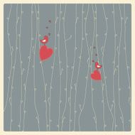 Vintage Valentine&#039;s day card with soft colors and simple N5