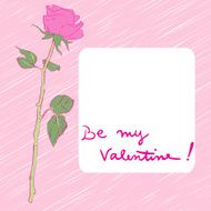 Valentine rose card N2