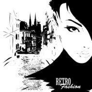Fashion girl vector illustration N8