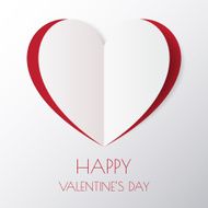 Heart Paper Sticker With Shadow Valentine&#039;s day vector illustrat N28