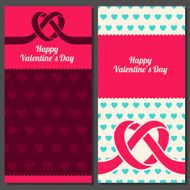 Happy Valentine`s Day greeting card with hearts background Vector illustration N6