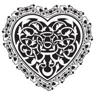 Valentine`s Day tatto heart N4