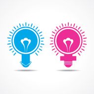 bulb shape like male female symbol design