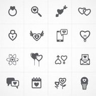valentine&#039;s day icons and love set N2