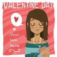 Happy valentine day greeting card N2