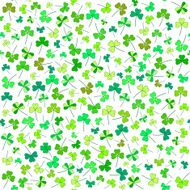 Clover flower seamless pattern for Saint Patrick&#039;s day