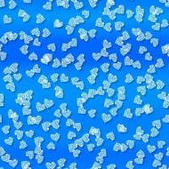 Hearts pattern on blue gradient background