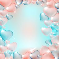 Transparent hearts background